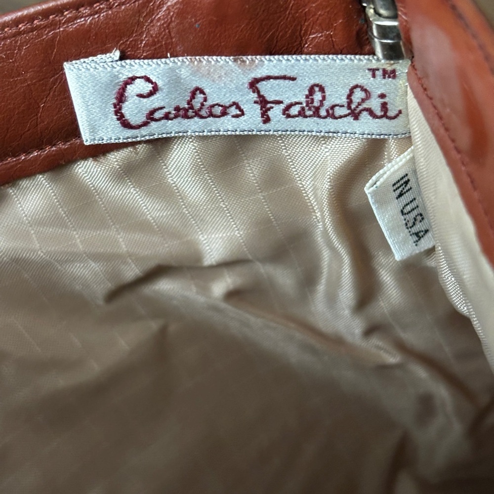 Vintage Carlos Falchi Snap Close Python Skin Clut… - image 4